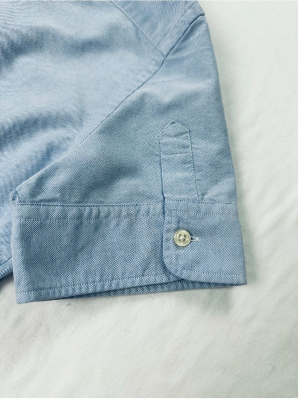 Vintage Ralph Lauren Sport Beagle Logo Oxford Shirt Women’s 6 Blue Hong Kong - Picture 10 of 14